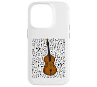 Double Bass Musical Notes Bassist Music Score, Jazz Musician Case for iPhone 14 Pro