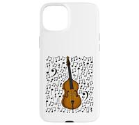 Double Bass Musical Notes Bassist Music Score, Jazz Musician Case for iPhone 15 Plus