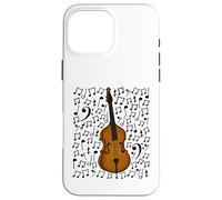 Double Bass Musical Notes Bassist Music Score, Jazz Musician Case for iPhone 16 Pro Max