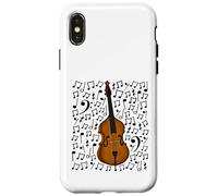 Double Bass Musical Notes Bassist Music Score, Jazz Musician Case for iPhone X/XS