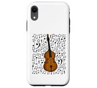 Double Bass Musical Notes Bassist Music Score, Jazz Musician Case for iPhone XR