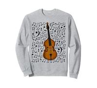Double Bass Musical Notes Bassist Music Score, Jazz Musician Sweatshirt