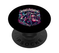 Double Bass Musician Beyond The Foundation Jazz Synthwave R PopSockets Adhesive PopGrip