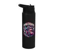 Double Bass Musician Beyond The Foundation Jazz Synthwave R Stainless Steel Insulated Water Bottle