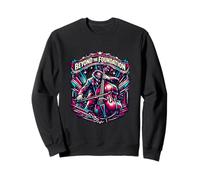 Double Bass Musician Beyond The Foundation Jazz Synthwave R Sweatshirt