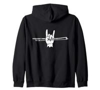 Double Bass Orchestra Jazz Instrument Band Double Bass Zip Hoodie