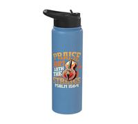 Double Bass Player Praise Him with The Strings Double Bass Stainless Steel Insulated Water Bottle