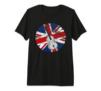 Double Bass UK Flag Bassist String Player British Musician Premium T-Shirt
