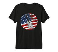 Double Bass USA Flag Bassist String Player Jazz Musician Premium T-Shirt