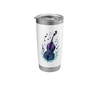Double Bass with Notes Rockabilly Jazz Orchestra Double Bass Stainless Steel Insulated Tumbler