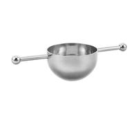Double Bead Stainless Steel Drink Jigger with Handle for Home Bar | 1oz Measure Cup, Accurate Pouring, Secure Grip, Minimizes Spills and Drips, Silver Finish