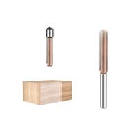 Double Bearing Router Bit 6x3/8 In for Wood Acrylic PVC MDF Trimming | 6mm x 3/8 inch carbide construction with dual bearings for precise wood and plastic edge finishing