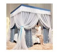 Double Bed Canopy Mosquito Net for Single Double Bed, Girl Princess Room Bedroom Romantic Decoration Bed Curtain, with Metal Bracket/E/150 * 200Cm,A 180 * 200Cm