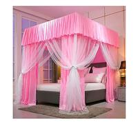 Double Bed Canopy Mosquito Net, Four-Season Blackout and Dustproof Bed Curtain, Spring/Summer/Autumn/Winter Bedroom Decoration