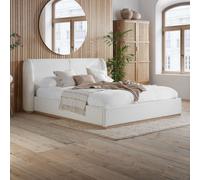 Birlea Eden White Boucle Bed Double White