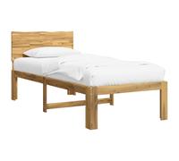 Double Bed Frame with Headboard ROSTOCK Solid Acacia Wood Wooden Board vidaXL