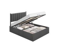 Double bed frame with lift up storage and easy assembly, Slate Grey / 198.8 x 138.4 x 110 cm / Double