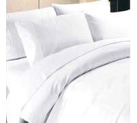 Double Bed White Fitted Sheet 200 Thread Count Extra Deep 15" Box Egyptian Cotton
