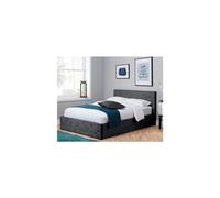 Birlea 135cm Crushed Velvet Berlin Fabric Ottoman Bed - Black, Black