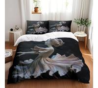 Double Bedding Set Art Soft Microfibre Polyester Printed Duvet Sets Double Bed, With 2 Pillowcases 50X75(155X220Cm)