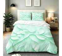 Double Bedding Set Green Emboss Leaf, AQ2253