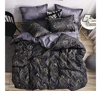 Double Bedding Set Super King Duvet Cover Sets 3pcs Marble Single Queen Size Black Comforter Bed Cotton 200x200-style3_245x210cm (Style7 210x210cm)