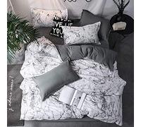 Double Bedding Set Super King Duvet Cover Sets 3pcs Marble Single Queen Size Black Comforter Bed Cotton 200x200-style3_245x210cm (Style4 210x210cm)