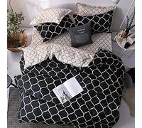Double Bedding Set Super King Duvet Cover Sets 3pcs Marble Single Queen Size Black Comforter Bed Cotton 200x200-style3_245x210cm (Style1 135x200cm)