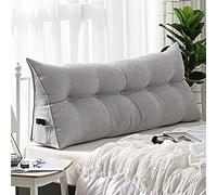 Double Bedside Triangle Cushion Daybed Backrest Sofa Bed Large Triangular Cushion Three-dimensional Detachable Tatami Reading Backrest Cushion (color : E, Size : 120x50x20cm)