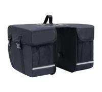 Double Bicycle Bag for Pannier Rack Waterproof 35 L Black Storage vidaXL