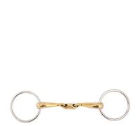 BR Double Jointed Loose Ring Snaffle Slightly Curved Soft Contact 16 mm - Size 12.5