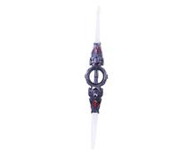 Double Bladed Sword Toy with Rotating LED Lights and Sound Effects Gray