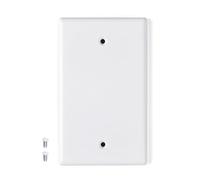 Double Blanking Plates, 2 Gang White Plastic Socket Blanking Plate with Screws for Electrical Plug Sockets Back Box, Standard Blank Plug Socket Covers for Home, Office & Public Areas Safety
