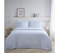 (Double, Blue) Pencil Stripe Duvet Cover Set Bedding Bed Set Quilt Cover with Pillowcases