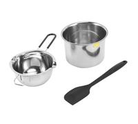 Double Boiler Pot Set Stainless Steel Melting Pot with Silicone Spatula for Melting Chocolate,Soap,Wax,Candle Making