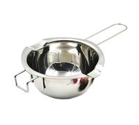 Double Boiler Style Chocolate Melting Bowl Made of Resistant Stainless Steel for Long Term Kitchen Use (600ml sliver)