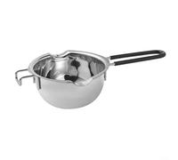 Double Boiler Style Chocolate Melting Bowl Made of Resistant Stainless Steel for Long Term Kitchen Use (600ml black)