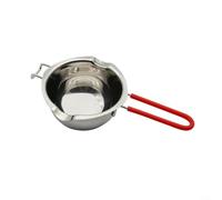 Double Boiler Style Chocolate Melting Bowl Made of Resistant Stainless Steel for Long Term Kitchen Use (400ml red)