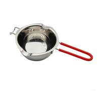 Double Boiler Style Chocolate Melting Bowl Made of Resistant Stainless Steel for Long Term Kitchen Use (600ml red)