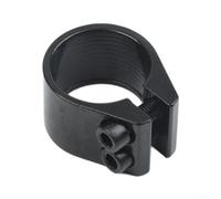 Double Bolt 31 8mm Seatpost Clamp for Bikes E Bikes Scooters Forged Alloy Construction Heavy Duty Replacement Part Ensures Seatpost Stability (black)