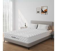 Home Source Antares Double 4ft6 Bonnell Coil System Mattress Medium Firmness 17.5cm Deep, White