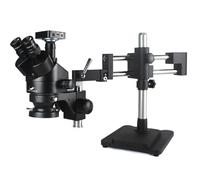 Double Boom Zoom Trinocular Stereo Microscope with Simul Focal Feature - Ideal for Industrial Microscopy and Camera Repair