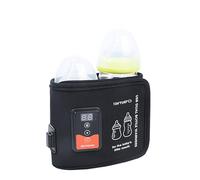 Double Bottle Warmer Portable USB Charging Milk Bottles Insulation Sleeve Case Insulated Breastmilk Heating Bag