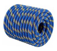 Double Braided Arborist Rigging Rope, 1/2" x 50 ft Strength Bull Rope, 48-Strand Polyester Static Rope for Tree Work, Pulling, Towing, Swing(Blue)