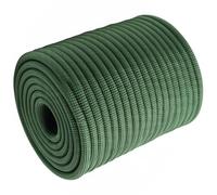 Double Braided Arborist Rope - 1/2 Inch x 50 Feet Polyester High Strength Climbing Rope for Tree Work, Halyard, Sailing (ArmyGreen)