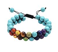 Double Braided Beads Planet Bracelet Milky Way Universe Stone Frosted Bracelet for Valentine's Day Gift Birthday Present