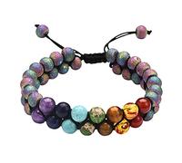 Double Braided Beads Planet Bracelet Milky Way Universe Stone Frosted Bracelet for Valentine's Day Gift Birthday Present