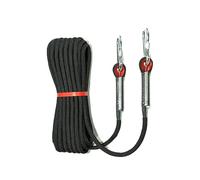 Double Braided High-Strength Polyester Rope Rappelling Outdoor Pulling Heavy Duty Polyester For Swing Tree Work Camping Rescue Hiking(Black,10mmx15m)