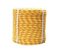 Double Braided Polyester Rope Breaking Strength Outdoor Climbing Rope, Arborist Rigging Rope For Rock Hiking Camping Swing Rappelling Rescue(Yellow-20mm,100m)