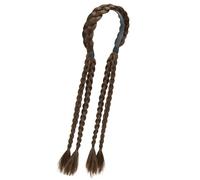 Double Braided Ponytail Elastic Loop Hairpiece Secure Fit Bun Synthetic Fiber For Active Lifestyles Ponytail Wigs Costume Wigs For Cosplay